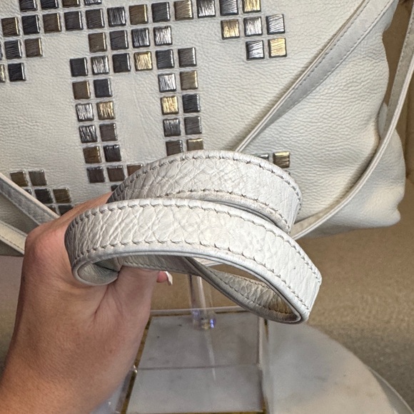 Chanel Authentic RARE Metal Mosaic White Leather Tote/Shoulder Bag - Picture 4 of 16